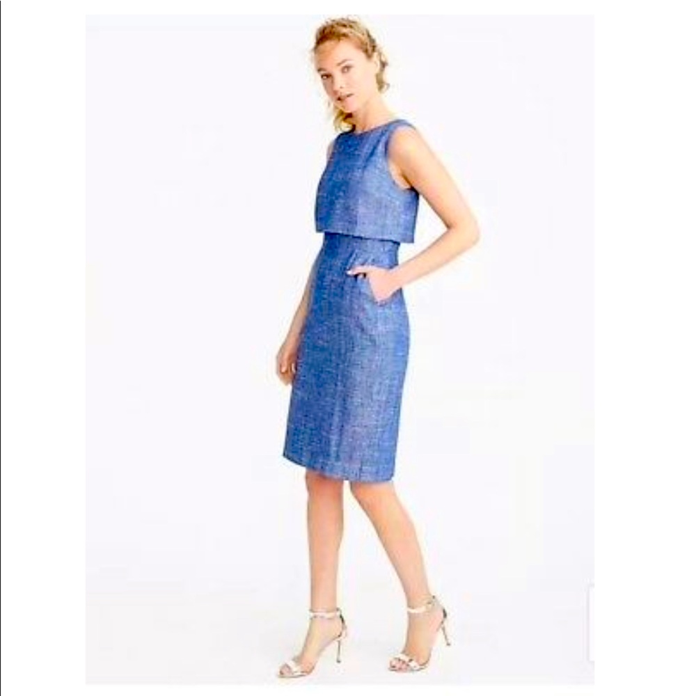 J. Crew blue sheath dress